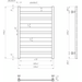 Водяной полотенцесушитель Mario Inox Санти 1.7.044605.P (530x770, белый глянец/белый матовый/бронза/графит/золото/черный матовый/хром), Доступные размеры: 530 x 770, фото 4