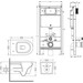 Комплект унитаз с инсталляцией 3 в 1 : подвесной унитаз с сиденьем Imprese Dobry Twist c06802203 + инсталляция Volle Master EVO 212010 + c звукоизоляционной прокладкой + с креплением к стене, фото 2