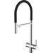 Смеситель для кухни Perla Oceli PSS5101 (хром/черный матовый, с гибким изливом и подключением питьевой воды), фото 