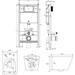 Комплект унитаз с инсталляцией 3 в 1 : подвесной унитаз с сиденьем Volle Libra 2.0 Vortice 1321.001000 + инсталляция Volle Master EVO 212010 + c звукоизоляционной прокладкой + с креплением к стене, фото 9