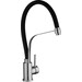 Змішувач для кухні Kroner KRP Edelstahl Klassisch ESG03593BLK (нержавіюча сталь/чорний, з гнучким виливом), Колір виробника: нержавіюча сталь, чорний, фото , изображение 2