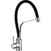 Змішувач для кухні Kroner KRP Edelstahl Klassisch ESG03593BLK (нержавіюча сталь/чорний, з гнучким виливом), Колір виробника: нержавіюча сталь, чорний, фото , изображение 3