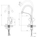 Смеситель для кухни Kroner KRP Edelstahl Klassisch ESG03593GRA (нержавейка/серый, с гибким изливом), Цвет производителя: нержавейка, серый, фото 10