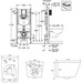 Комплект унитаз с инсталляцией 3 в 1: подвесной унитаз с сиденьем Volle Libra 2.0 Vortice 1321.001000 + инсталляция Grohe Rapid SL 388400WG + крепление к стене, фото 2
