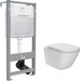 Комплект унітаз з інсталяцією 3 в 1: підвісний унітаз з сидінням Roca Gap A34H470000 + інсталяція Imprese I-Frame i1210 + кріплення до стіни, фото 