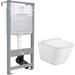 Комплект унітаз з інсталяцією 3 в 1: підвісний унітаз з сидінням Roca Gap Rimless A34H472000 + інсталяція Imprese I-Frame i1210 + кріплення до стіни, фото 