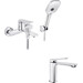 Комплект смесителей для ванной комнаты Kroner Makon KRMC060C010 (Makon-C060+Makon-C010), фото 