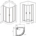 Душова кабіна Am.Pm Gem 1/4 Round W90UG-401-8080-BT (80x80 см, прозоре скло, профіль чорний матовий), Доступні розміри: 80 x 80, Колір виробника: чорний матовий, фото , изображение 12