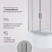 Душевая кабина Am.Pm Gem Deep 1/4 Round W90UG-401A9090-MT (90x90 см, стекло прозрачное, профиль матовый хром), Доступные размеры: 90 x 90, Цвет производителя: сатин (хром матовый), фото 15