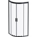 Душова кабіна Am.Pm Gem 1/4 Round W90UG-401-8080-BT (80x80 см, прозоре скло, профіль чорний матовий), Доступні розміри: 80 x 80, Колір виробника: чорний матовий, фото 