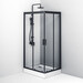 Душевая кабина Am.Pm Gem Square Slide W90UG-403-100280-BT (100x80 см, стекло прозрачное, профиль черный матовый), Доступные размеры: 100 x 80, Цвет производителя: черный матовый, фото 6