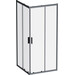 Душевая кабина Am.Pm Gem Square Slide W90UG-403-9090BT (90x90 см, стекло прозрачное, профиль черный матовый), Доступные размеры: 90 x 90, Цвет производителя: черный матовый, фото 