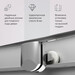 Душевая кабина Am.Pm Gem Deep 1/4 Round W90UG-401A9090-MT (90x90 см, стекло прозрачное, профиль матовый хром), Доступные размеры: 90 x 90, Цвет производителя: сатин (хром матовый), фото 16
