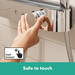 Душова система з термостатом Hansgrohe Pulsify S Showerpipe 260 1jet EcoSmart Chrome 24221000 (хром, з поличкою), Колір виробника: хром, фото , изображение 4