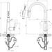 Смеситель для кухни Kroner Element 211569-5301 (графит, с выдвижной лейкой и подключением питьевой воды), Цвет производителя: графит, фото 11