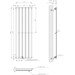 Вертикальный радиатор Navin Largo White 02-144062-3712 (37x120, белый глянцевый), Доступные размеры: 37 x 120, Цвет производителя: белый глянец, фото 8