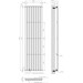 Вертикальний радіатор Navin Ellipse White 02-145032-4818 (48x180, білий глянсовий), Колір виробника: білий глянець, фото , изображение 8