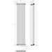 Вертикальний радіатор Navin Calidum 2-8 White 02-154004-3818 (38x180, білий глянсовий), Колір виробника: білий глянець, фото , изображение 9