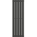 Вертикальный радиатор Navin Largo Black Matt 02-244062-3712 (37x120, черный муар), Доступные размеры: 37 x 120, Цвет производителя: черный муар, фото 