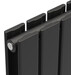 Вертикальный радиатор Navin Largo Double Black Matt 02-244063-4518 (45x180, черный муар), Цвет производителя: черный матовый, фото 5