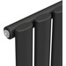Вертикальний радіатор Navin Ellipse Black Matt 02-245032-4818 (48x180, чорний муар), Колір виробника: чорний муар, фото , изображение 5