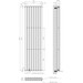 Вертикальный радиатор Navin Ellipse Double White 02-145033-4818 (48x180, белый глянцевый), Цвет производителя: белый глянец, фото 8