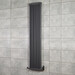 Вертикальний радіатор Navin Calidum 2-8 Black 02-254004-3818 (38x180, чорний муар), Колір виробника: чорний муар, фото , изображение 2