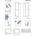 Душові двері Radaway Carena DWJ Chrome DWB 134322-01-01NR (100 см, скло прозоре, петлі хром, праві), Доступні розміри: 100 R, Колір виробника: хром, Расположение проема (входа): справа, фото , изображение 8
