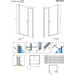Душевые двери Radaway Nes 6 DWS I Chrome 10028120-01-01R (120 см, стекло прозрачное, хром, правые), Доступные размеры: 120 R, Цвет производителя: прозрачное стекло, отделка хром, Расположение проема (входа): справа, фото 7