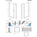 Душевые двери Radaway Nes 6 DWS I Chrome 10028130-01-01R (130 см, стекло прозрачное, хром, правые), Доступные размеры: 130 R, Цвет производителя: прозрачное стекло, отделка хром, Расположение проема (входа): справа, фото 7