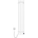 Електрична рушникосушарка Navin Levante Sensor 12-857153-2112 (210x1200, білий оксамит, ліва, сенсорна, з таймером), Доступні розміри: 210 x 1200, Колір виробника: білий глянець, Підключення рушникосушарки: ліве, фото , изображение 2
