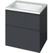 Тумба Mirater Родео з умивальником Родео 7515 (60 см, антрацит, підвісна), Доступні розміри: 60 x 45, Колір виробника: антрацит, фото 