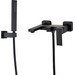Змішувач для ванни VBI Loreno Black VBI-050206BL (чорний матовий, з лійкою та шлангом), Колір виробника: чорний матовий, фото 