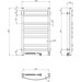 Електрична рушникосушарка Navin Avalon Sensor 12-103153-4880 (480x800, біла глянсова, ліва, сенсорна, з таймером), Доступні розміри: 480 x 800, Колір виробника: білий глянець, Підключення рушникосушарки: ліве, фото , изображение 9