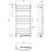 Електрична рушникосушарка Navin Avalon Sensor 12-103053-4810 (480x1000, біла глянсова, права, сенсорна, з таймером), Доступні розміри: 480 x 1000, Колір виробника: білий глянець, Підключення рушникосушарки: праве, фото , изображение 9