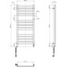Електрична рушникосушарка Navin Largo Sensor Wi-Fi 12-844155-5012 (500x1200, біла, ліва, сенсорна, з таймером), Доступні розміри: 500 x 1200, Колір виробника: білий глянець, Підключення рушникосушарки: ліве, фото , изображение 6