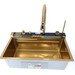 Кухонна мийка зі змішувачем-водоспадом та краном Valeso Handmade PVD Gold Decor SP000048202 (75x45 см, золото, з дозатором, сифоном, дошкою, ринзером та сушаркою для посуду), фото , изображение 2