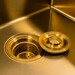 Кухонна мийка Valeso Handmade PVD Gold SP000044305 (50x50 см, золото, 3.0/0.8 мм, з дозатором та сифоном), Доступні розміри: 50x50, Колір виробника: золото, Тип поверхні: PVD, фото , изображение 6
