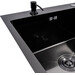 Кухонная мойка Valeso Handmade PVD Decor L SP000049737 (78x50 см, черная, 3.0/0.8 мм, левая, c дозатором и сифоном), Доступные размеры: 78 x 50 L, Цвет производителя: черный, Тип поверхности: PVD декор, фото 4