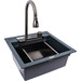 Кухонна мийка з термостатом-водоспад Valeso Viva 5149 (SP000049254, 51x49 см, антрацит, з коландером), Колір виробника: антрацит, фото 