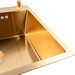 Кухонная мойка Valeso Handmade PVD Gold SP000051938 (60x50 см, золото, 3.0/0.8 мм, c дозатором и сифоном), Доступные размеры: 60 x 50, Цвет производителя: золото, Тип поверхности: PVD, фото 3