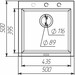 Мойка для кухни Valeso Galax 5050 (SP000049366, 50х50 см, серый муссон), Цвет производителя: серый муссон, фото 7