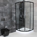 Душевая кабина Dusel EF-182B Black Matt 518291 (90x90 см, стекло прозрачное, профиль черный матовый), фото 2