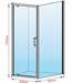 Душевая кабина Dusel A-518 A51880900 (80x90 см, стекло прозрачное, профиль хром), Доступные размеры: 80 x 90, Цвет производителя: прозрачное стекло, отделка хром, фото 3
