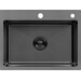 Кухонна мийка Kroner KRP Schwarze 5843HM PVD (Schwarze-5843HM, 58x43 см, 3.0/1.0 мм, з колландером та сифоном), Доступні розміри: 58 x 43, фото , изображение 2