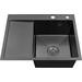 Кухонная мойка Kroner KRP Schwarze 6350RHM PVD (Schwarze-6350RHMPVD, 63x50 см, 3.0/1.0 мм, с коландером и сифоном), Доступные размеры: 63 x 50 R, фото 3