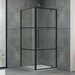 Душевая кабина Dusel DL198BP+DL196BP Black Matt Paint 519893 (90x90 см, стекло прозрачное, профиль черный матовый), фото 