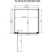 Душевая кабина Dusel DL198B/DL196B Black Matt 519892 (90x90 см, стекло прозрачное, профиль черный матовый), Доступные размеры: 90 x 90, Цвет производителя: прозрачное стекло, отделка черная матовая, фото 3