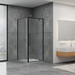 Душевая кабина Dusel DL198B/DL196B Black Matt 519892 (90x90 см, стекло прозрачное, профиль черный матовый), Доступные размеры: 90 x 90, Цвет производителя: прозрачное стекло, отделка черная матовая, фото 2