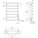 Електрична рушникосушарка Kroner KRP Diva DV-ER80x50-7 (500x800, права, сенсорна), Доступні розміри: 500 x 800, Підключення рушникосушарки: праве, фото , изображение 6